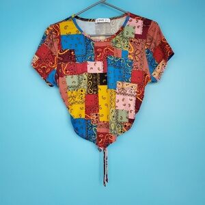 Love J Size XL Open Back Cropped Top